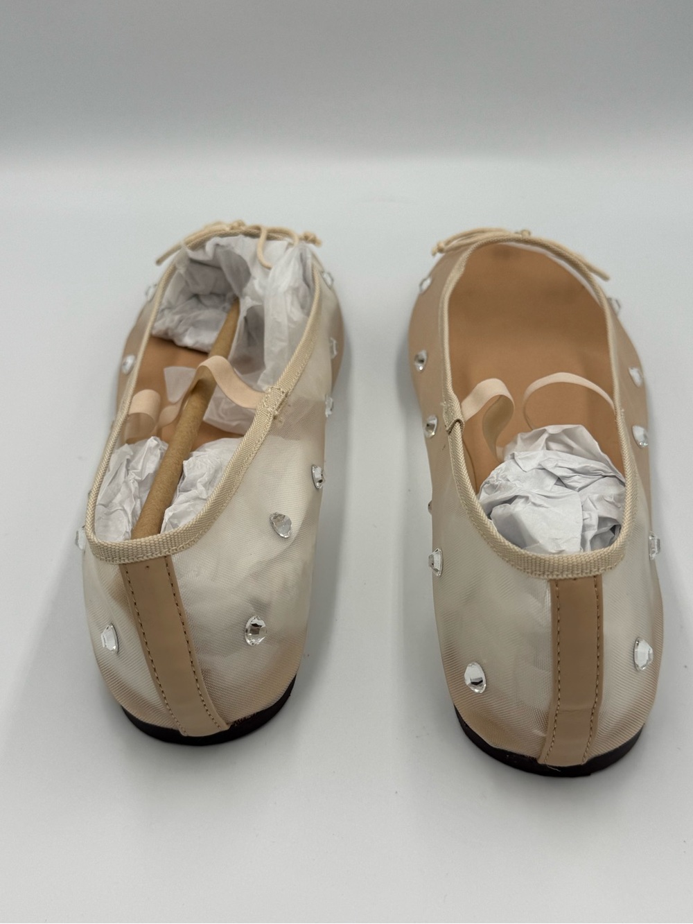 Chinese Laundry Adette Nude Crystal Mesh Ballet Flats Women’s 9.5 New w/o box - Picture 5 of 9